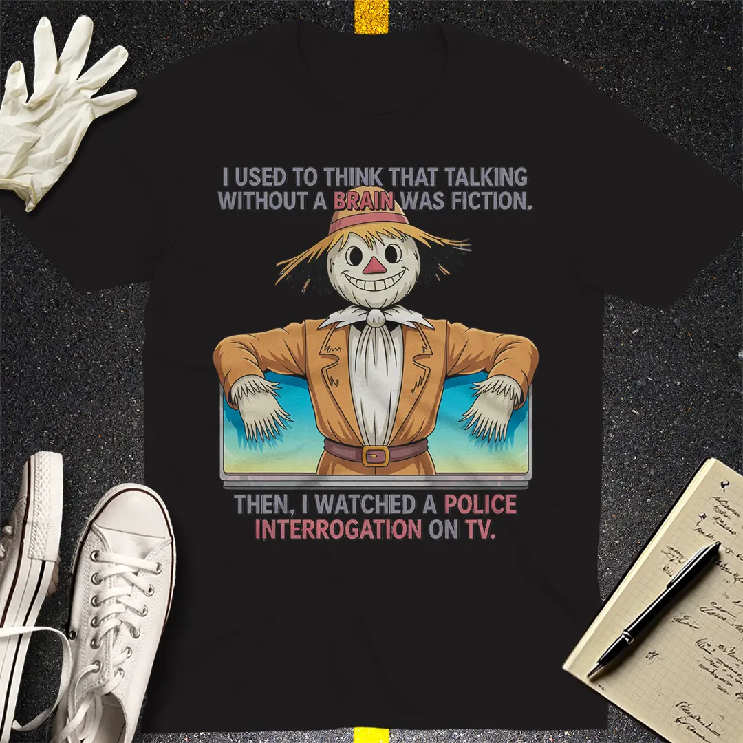 No Brain Interrogation T-Shirt - Black
