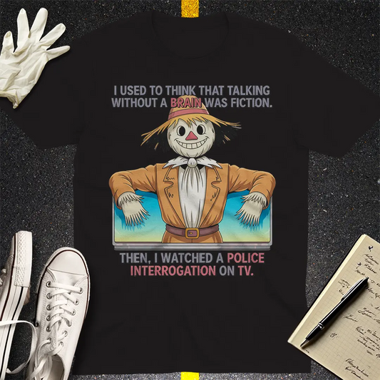 No Brain Interrogation T-Shirt - Black