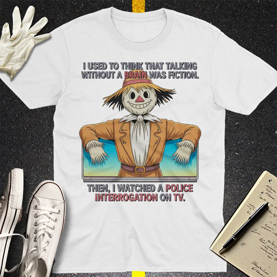 No Brain Interrogation T-Shirt - White