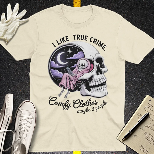 True Crime & Chill T-Shirt - Natural