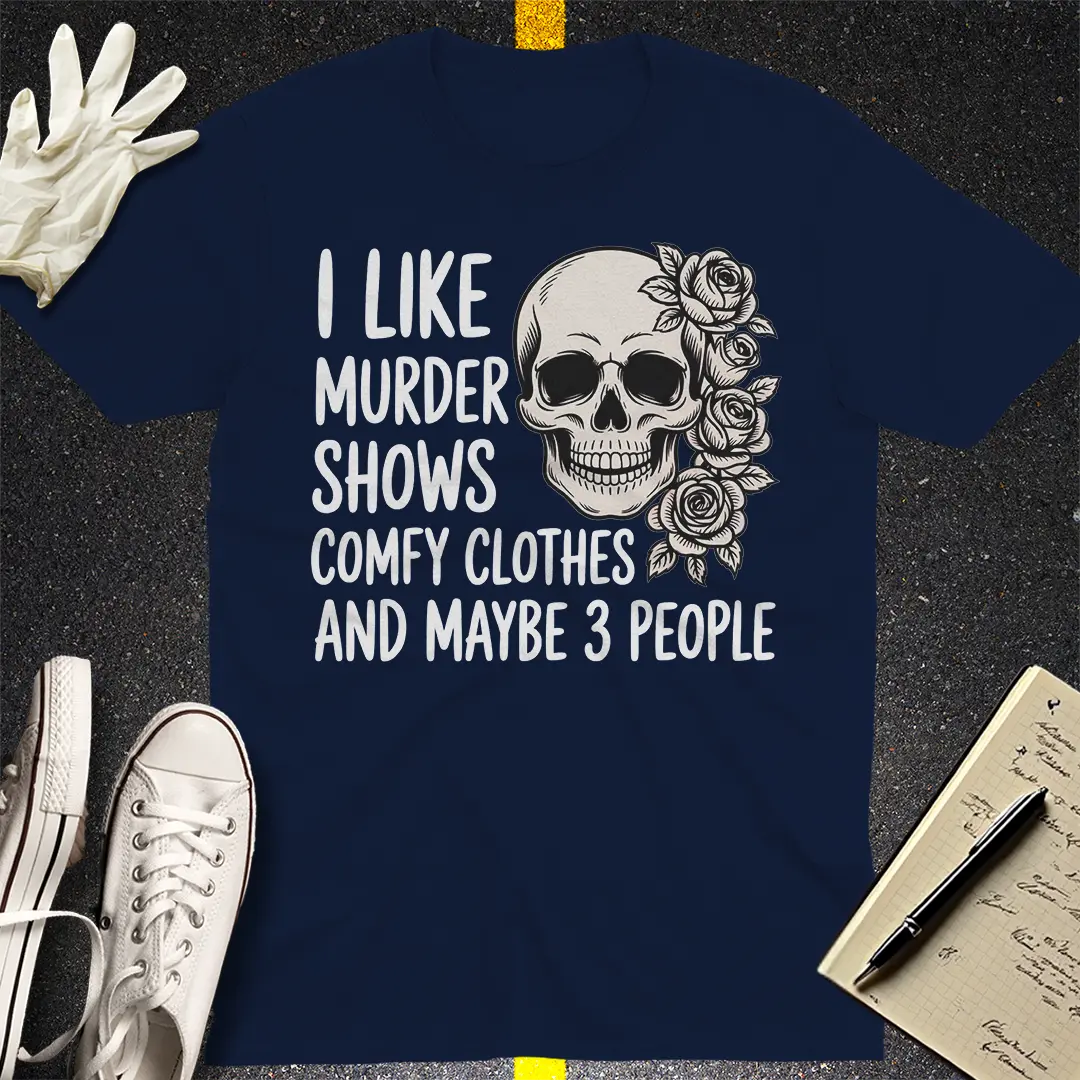 Murder Shows & Chill T-Shirt - Navy