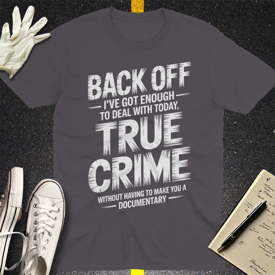 True Crime Documentary Threat T-Shirt - Charcoal