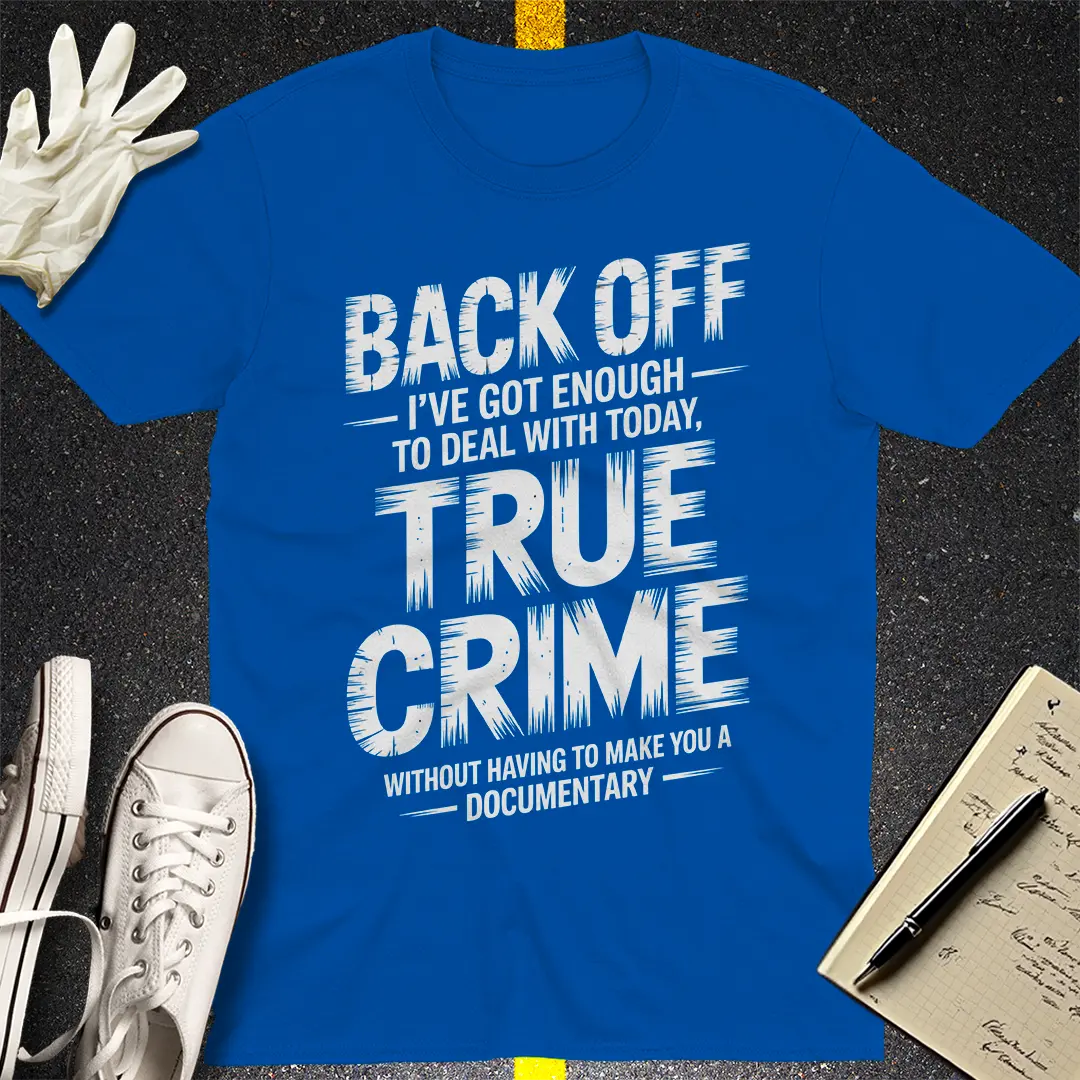 True Crime Documentary Threat T-Shirt - Royal