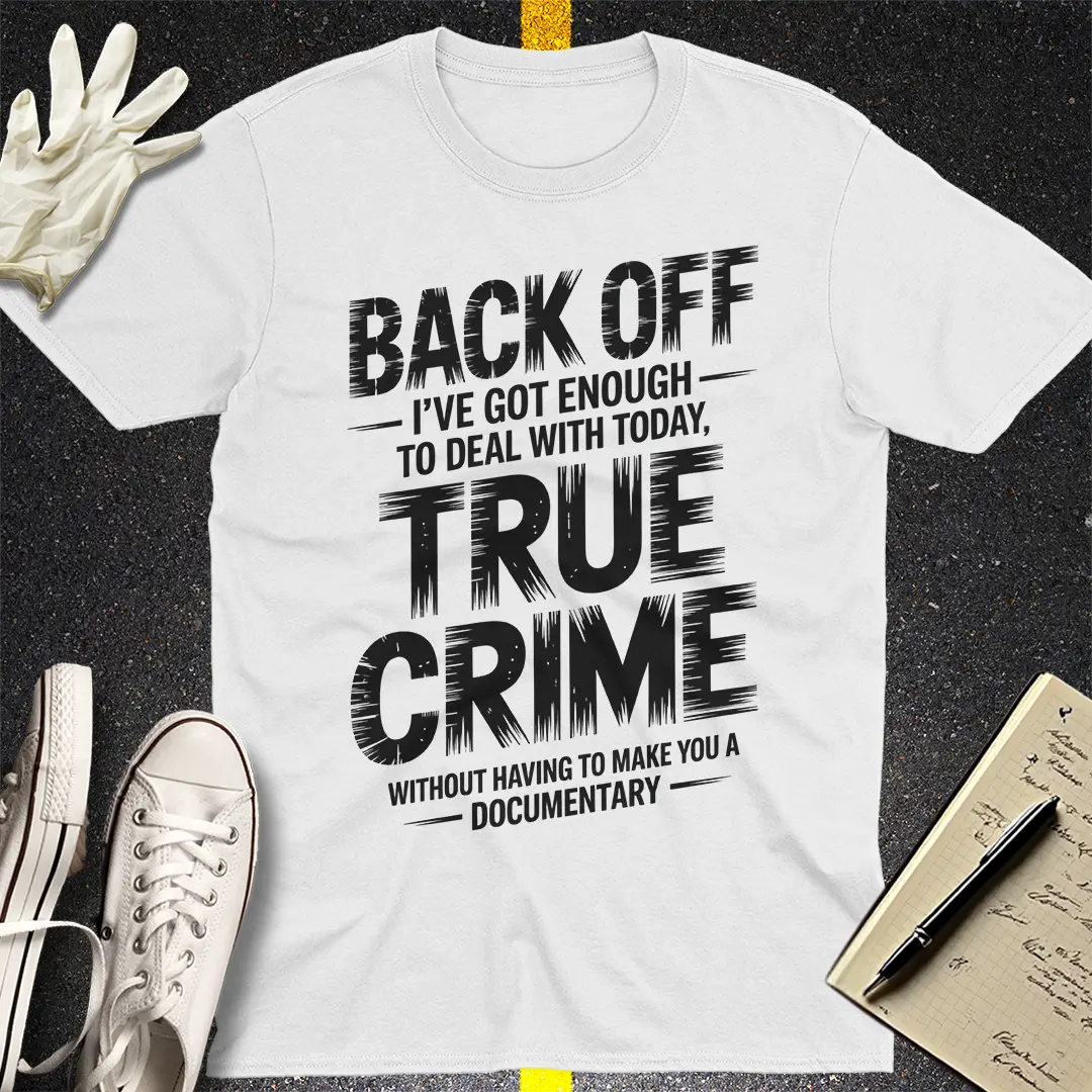 True Crime Documentary Threat T-Shirt - White