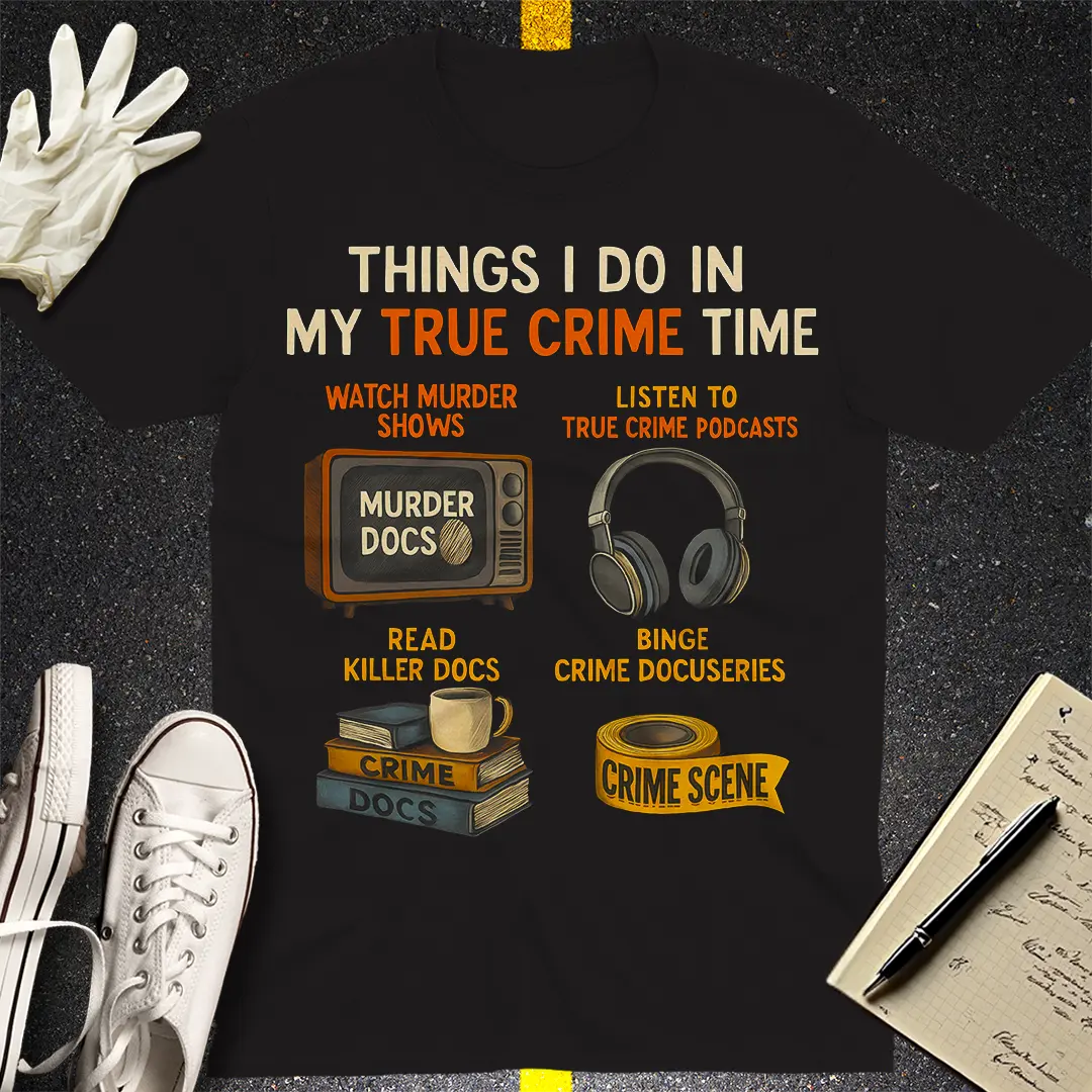 True Crime Time T-Shirt - Black
