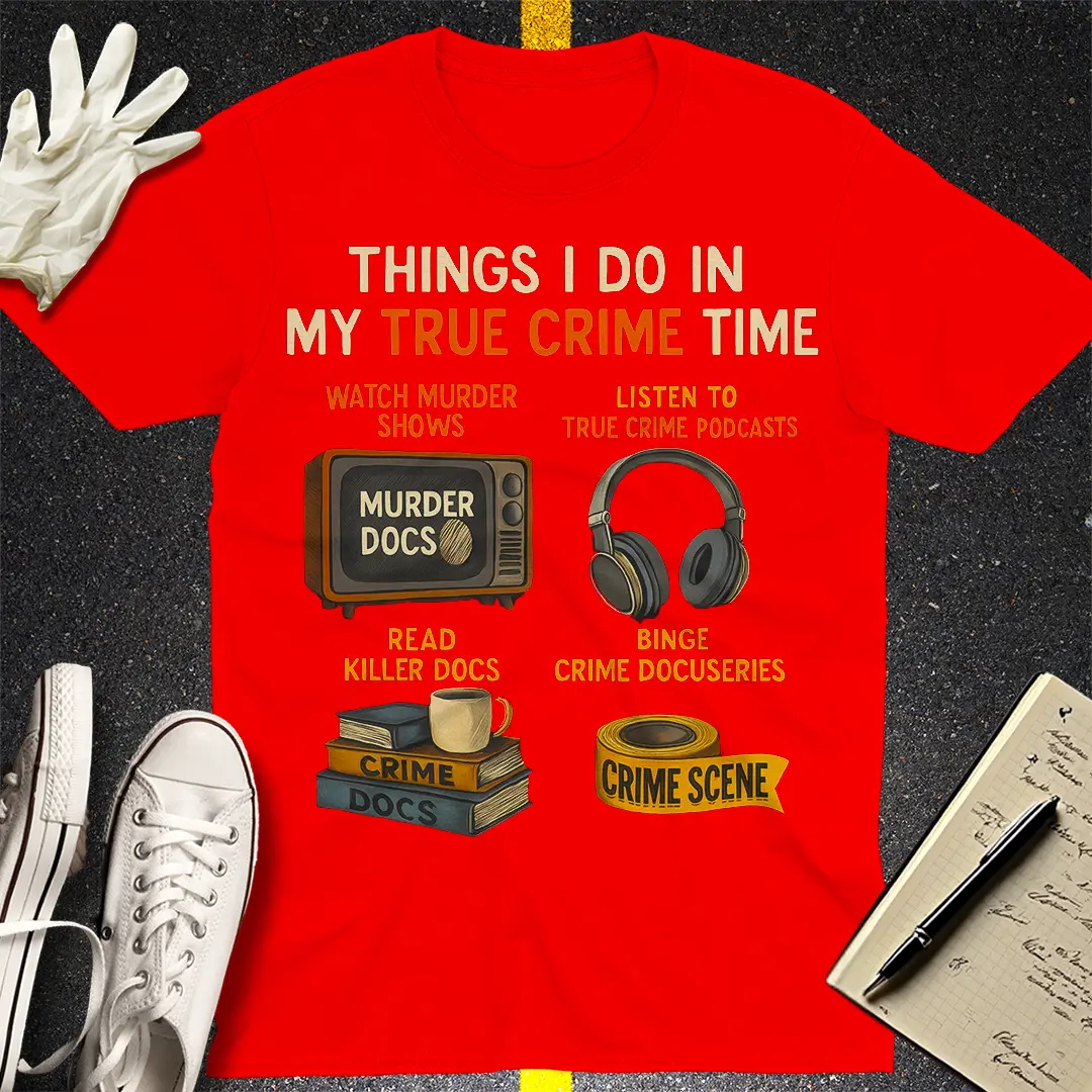 True Crime Time T-Shirt - Red