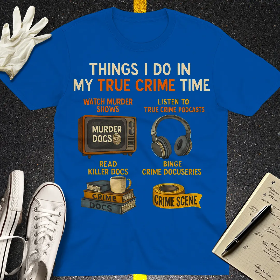 True Crime Time T-Shirt - Royal