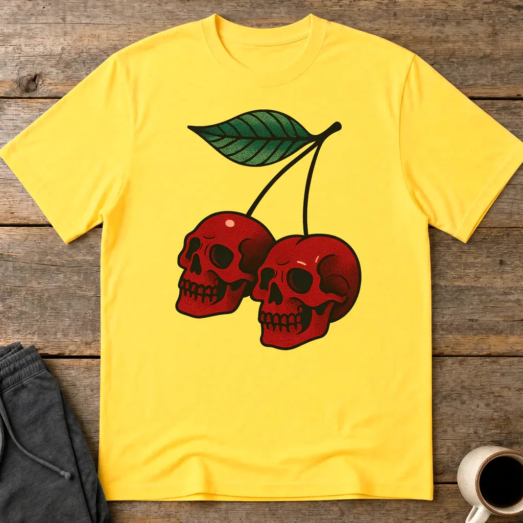 Cherry Skulls T-Shirt - Daisy
