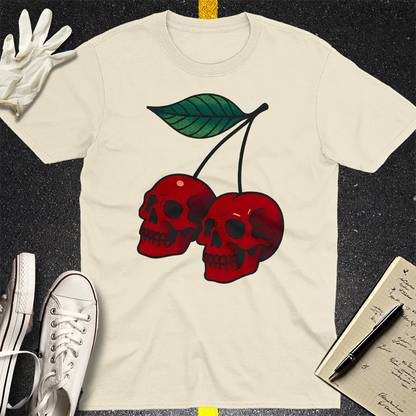 Cherry Skulls T-Shirt - Natural