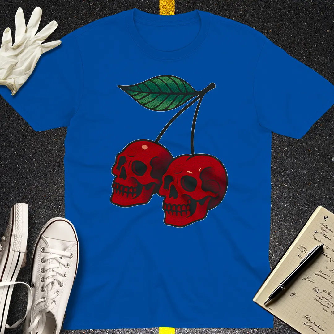 Cherry Skulls T-Shirt - Royal