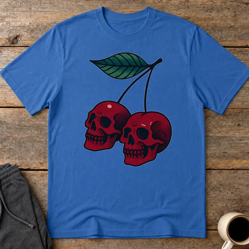 Cherry Skulls T-Shirt - Royal
