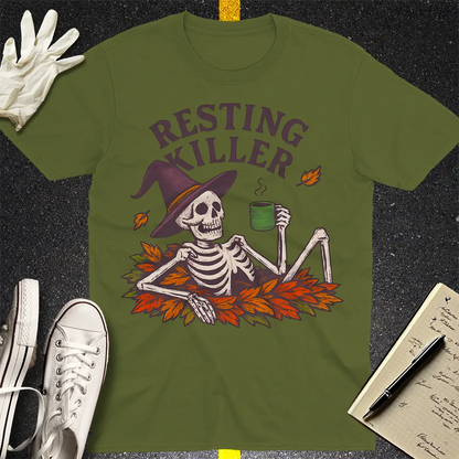 Resting Killer T-Shirt - Military Green