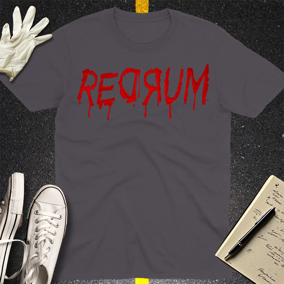 REDRUM Horror Drip T-Shirt - Charcoal