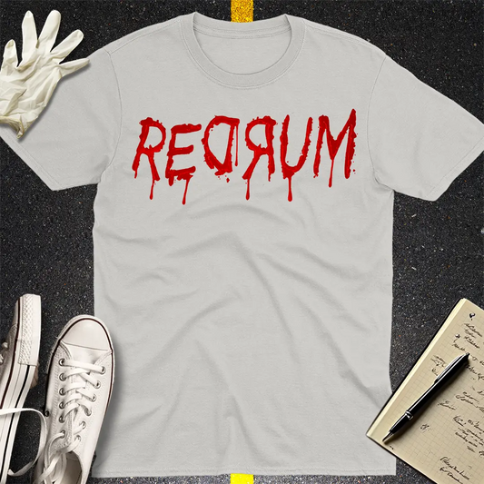 REDRUM Horror Drip T-Shirt - Ice Grey