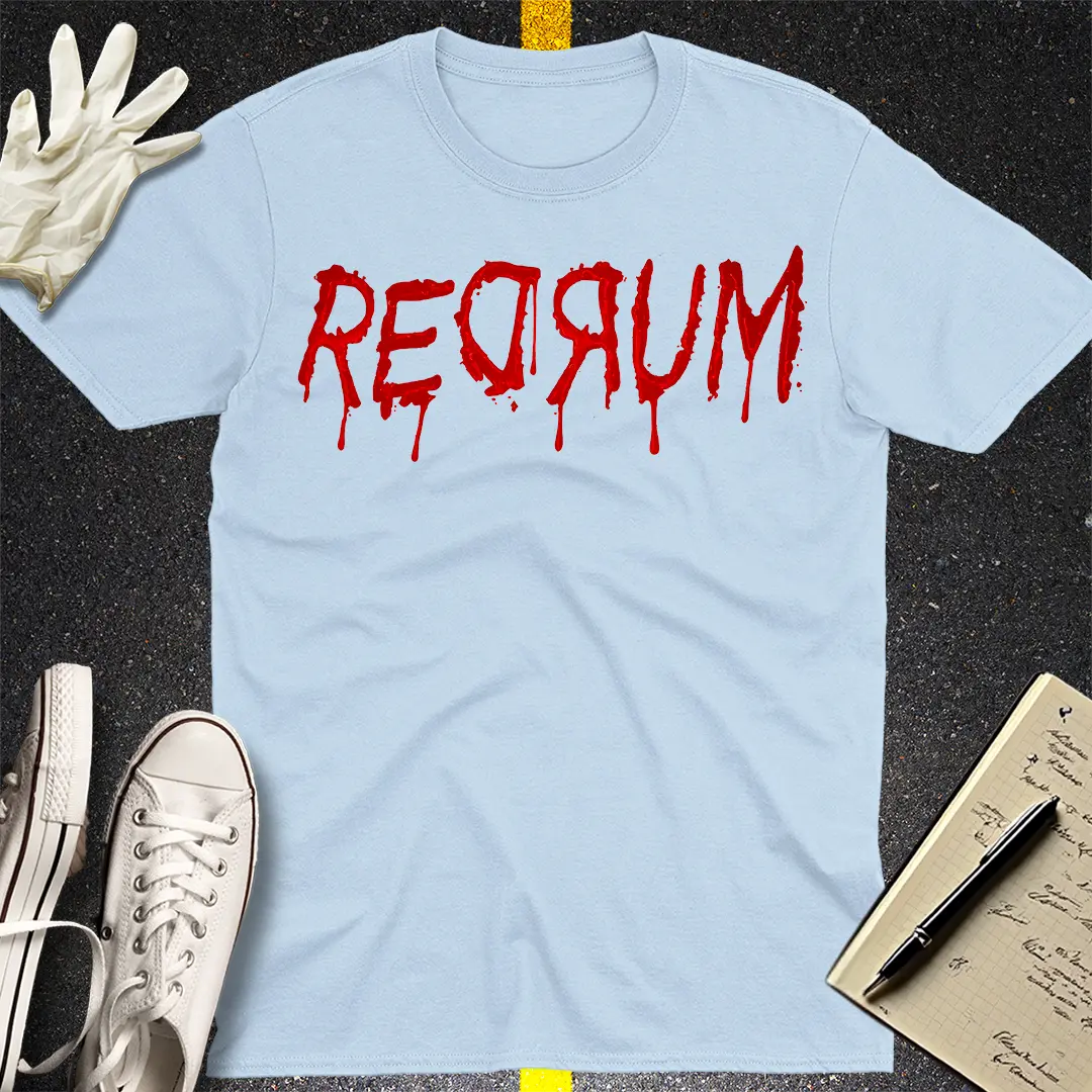 REDRUM Horror Drip T-Shirt - Light Blue