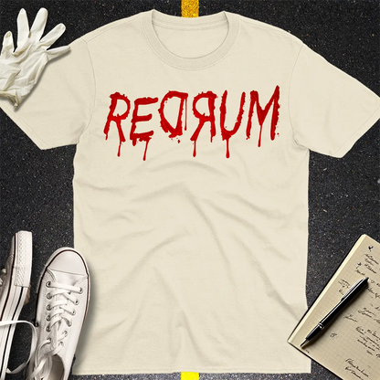 REDRUM Horror Drip T-Shirt - Natural