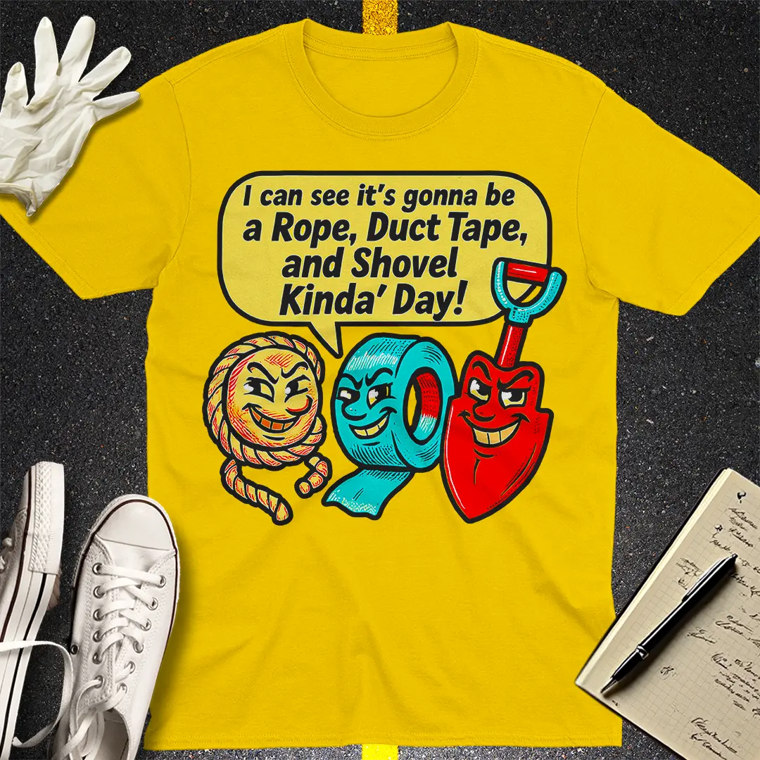 Rope Duct Tape Shovel T-Shirt - Daisy