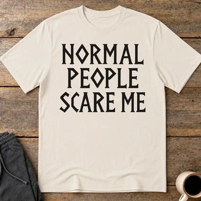 Normal People Scare Me T-Shirt - Ice Grey