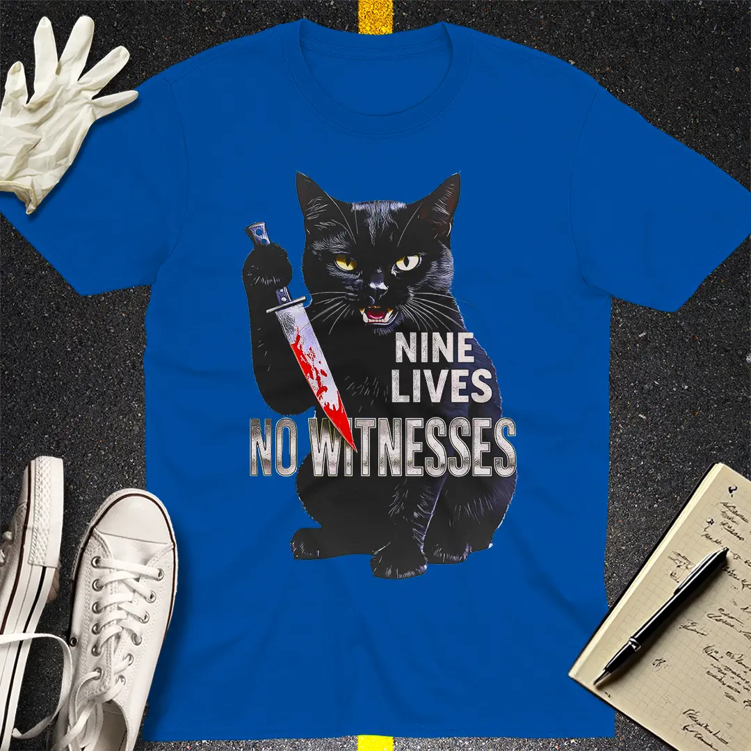 Nine Lives No Witnesses T-Shirt - Royal