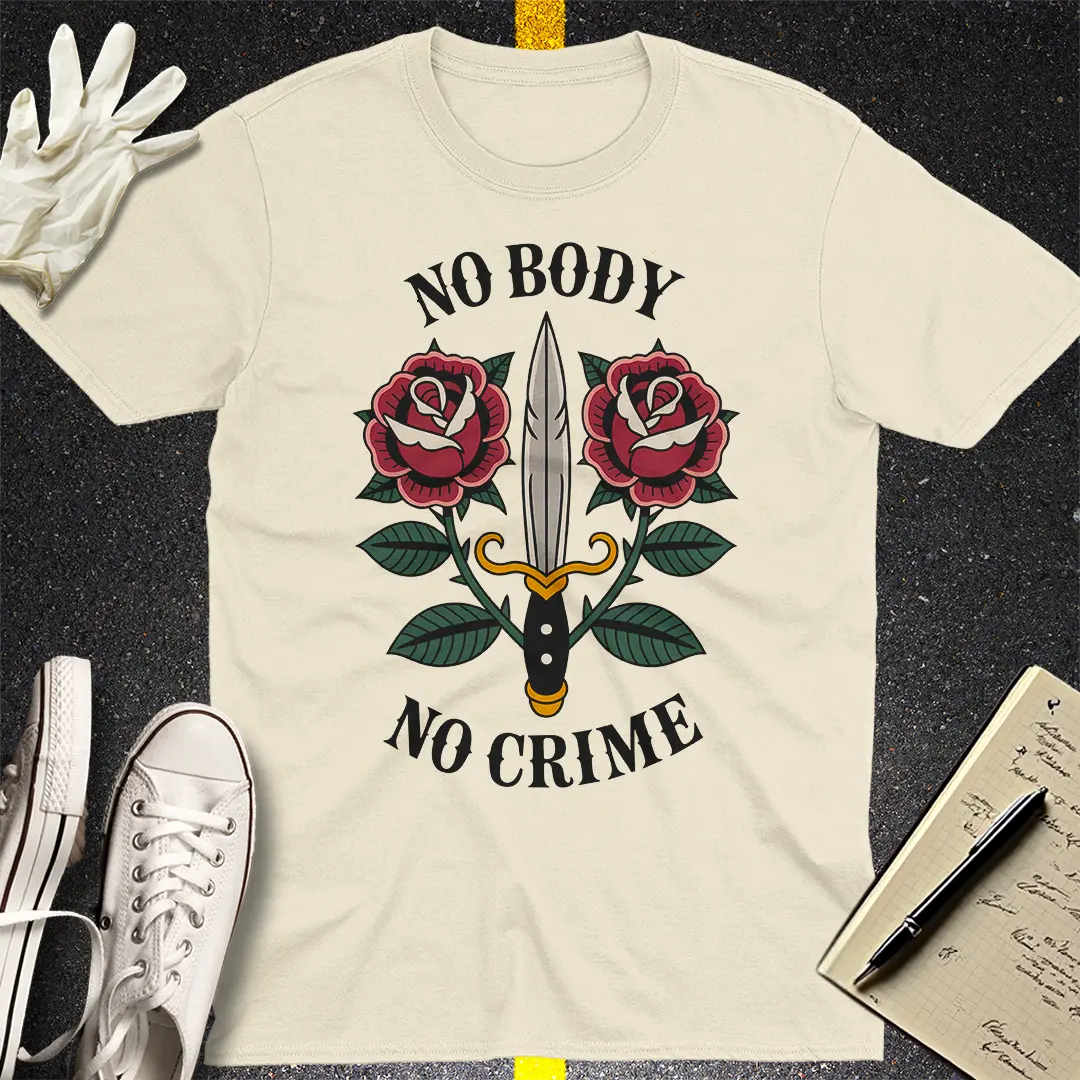 No Body No Crime T-Shirt - Natural