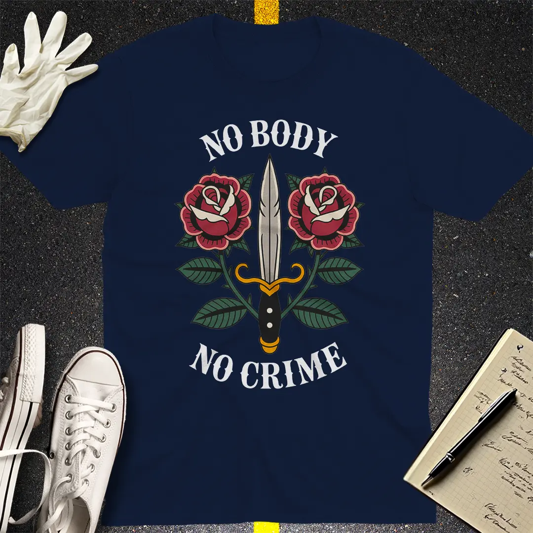 No Body No Crime T-Shirt - Navy