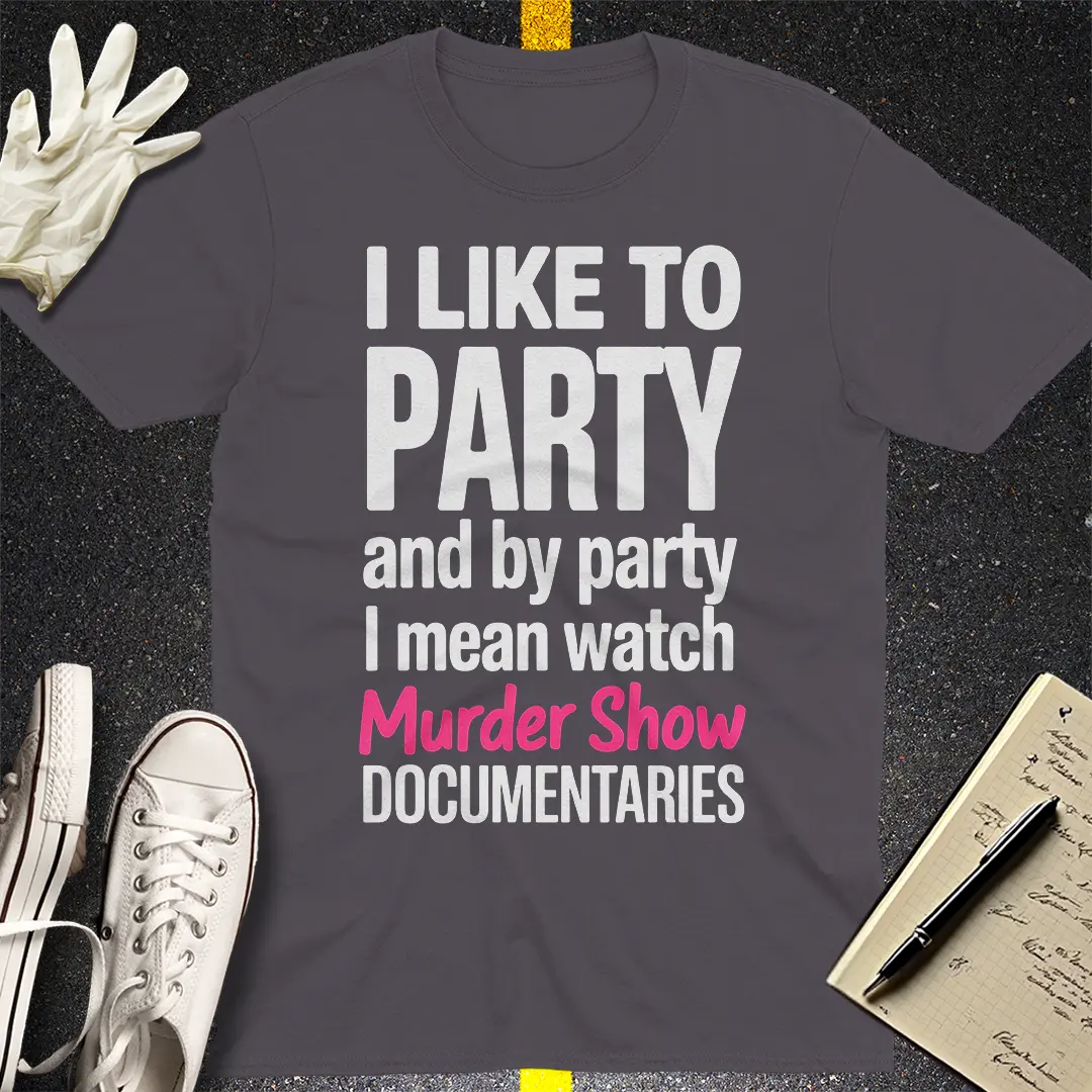 Murder Show Party T-Shirt - Charcoal