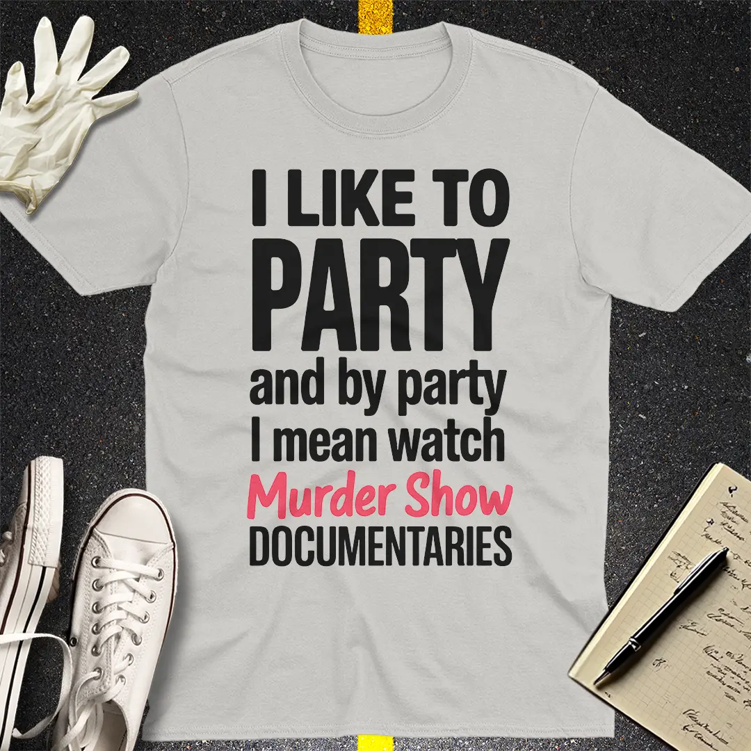 Murder Show Party T-Shirt - Ice Grey