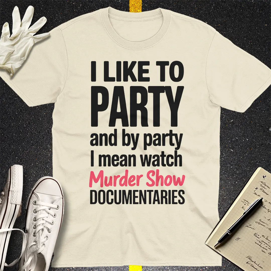 Murder Show Party T-Shirt - Natural