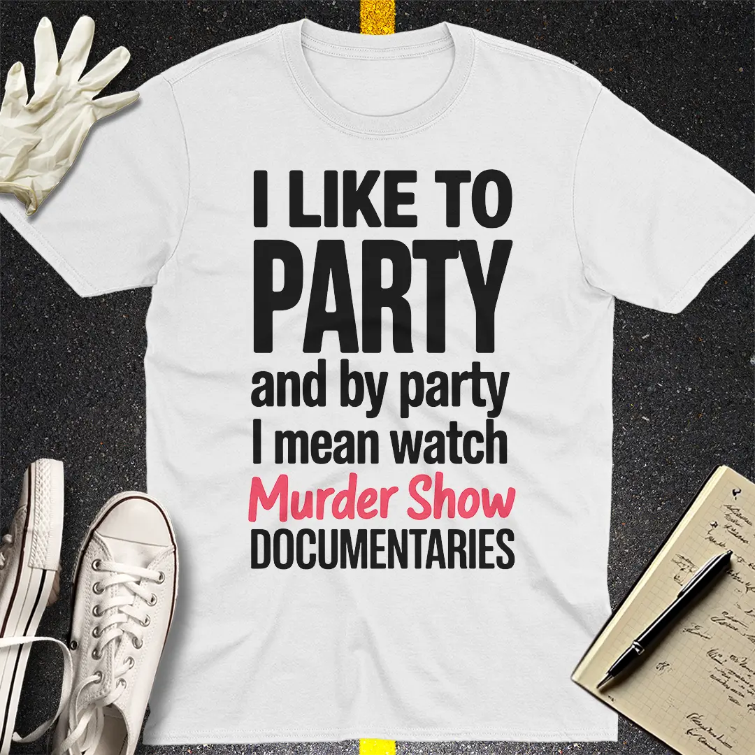 Murder Show Party T-Shirt - White