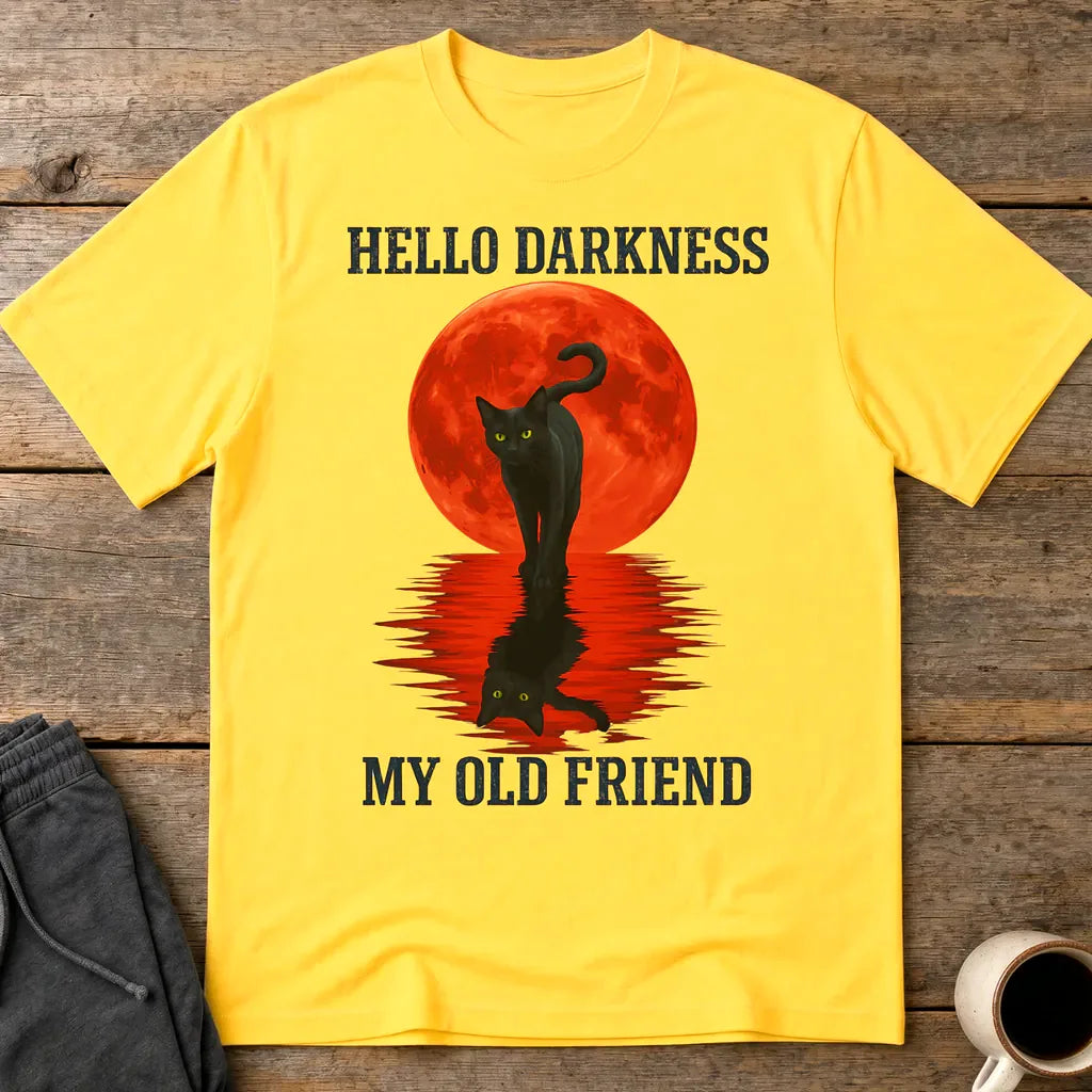 Hello Darkness Cat T-Shirt - Daisy