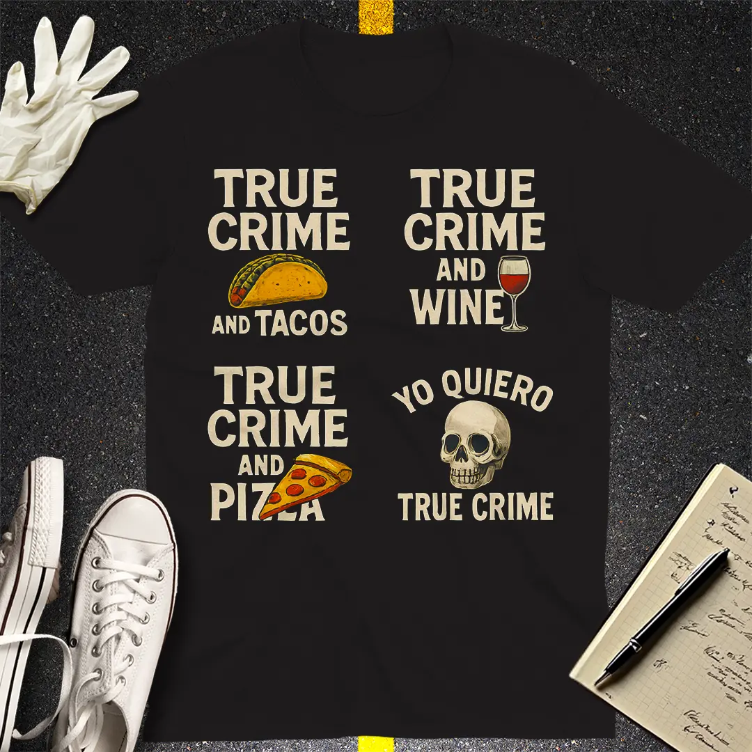 True Crime Lovers T-Shirt - Black