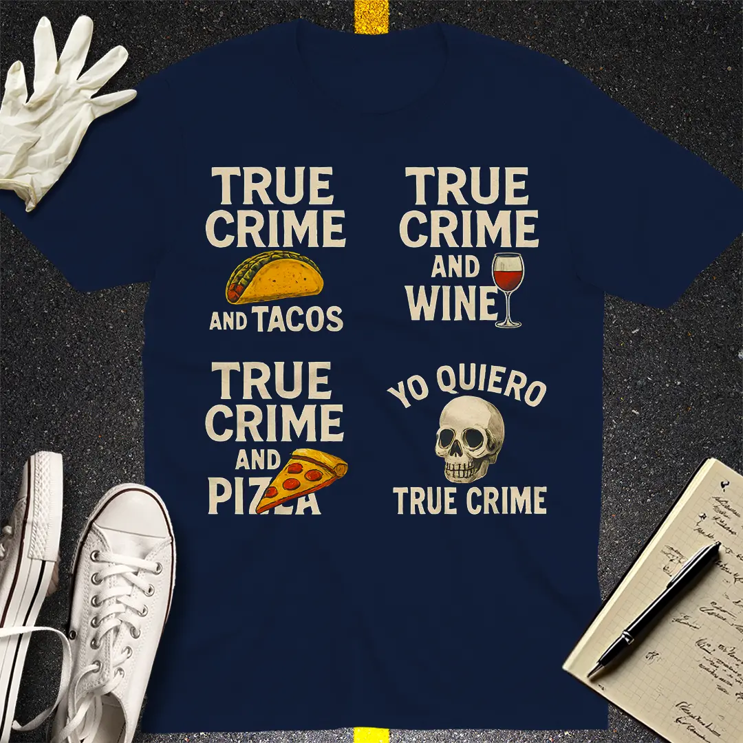 True Crime Lovers T-Shirt - Navy