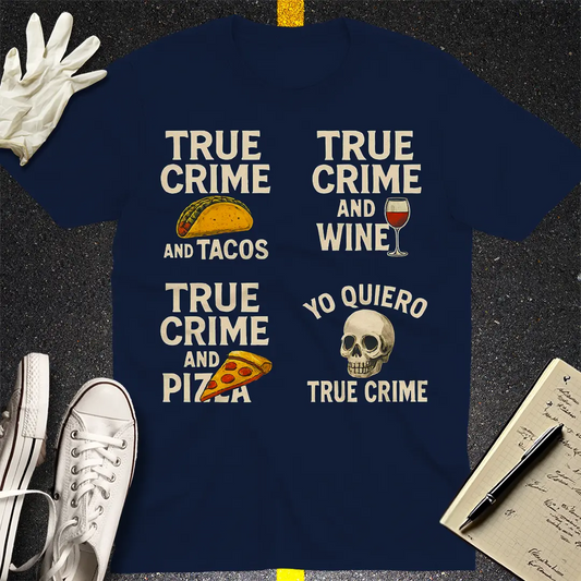 True Crime Lovers T-Shirt - Navy