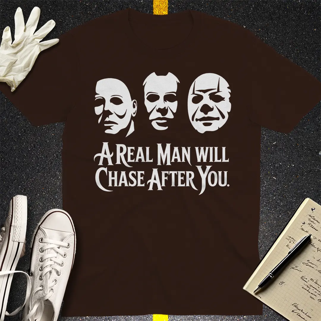 Chase After You Horror T-Shirt - Dark Chocolate