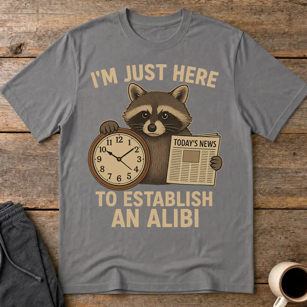 Alibi Raccoon T-Shirt - Charcoal