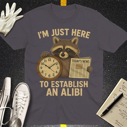 Alibi Raccoon T-Shirt - Charcoal