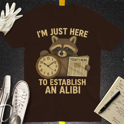 Alibi Raccoon T-Shirt - Dark Chocolate