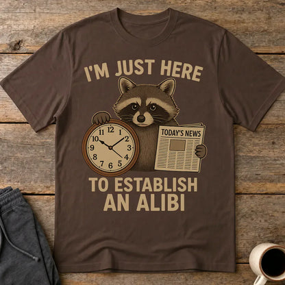 Alibi Raccoon T-Shirt - Dark Chocolate