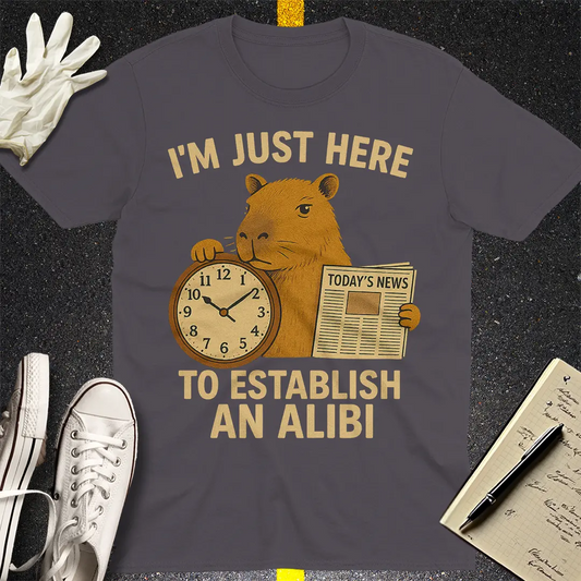 Alibi Capybara T-Shirt - Charcoal