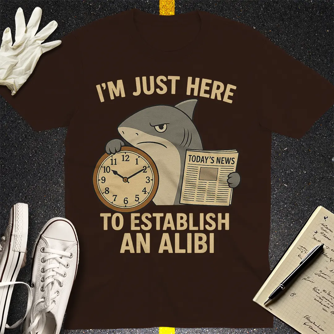 Shark Alibi T-Shirt - Dark Chocolate