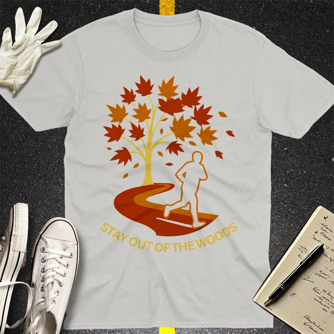 Stay Out of the Woods T-Shirt - Ice Grey