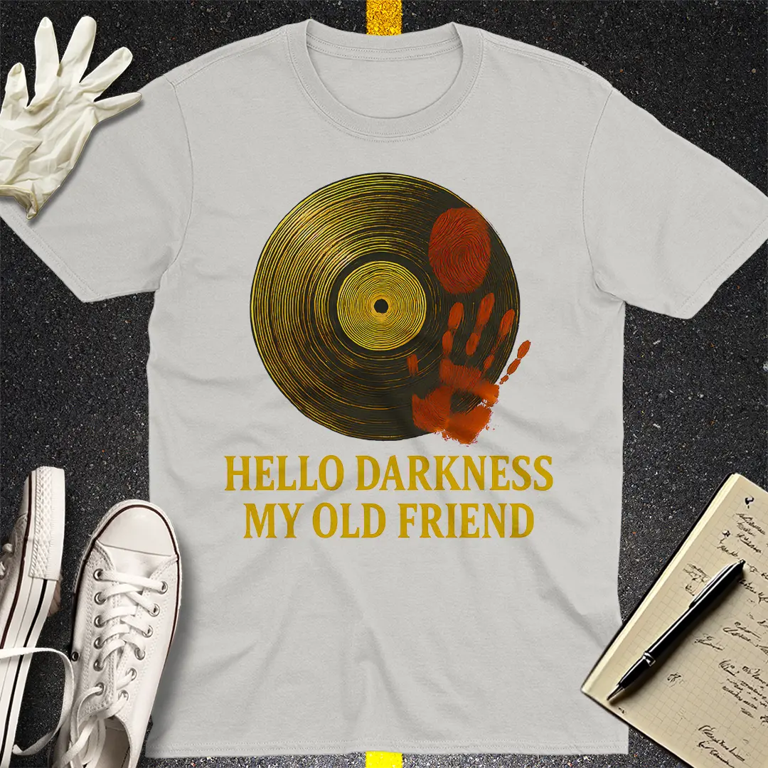 Hello Darkness Retro T-Shirt - Ice Grey