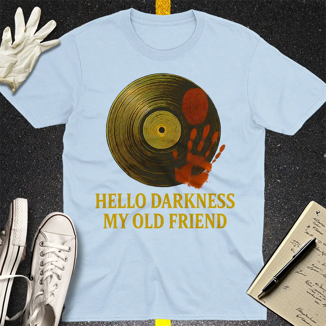 Hello Darkness Retro T-Shirt - Light Blue
