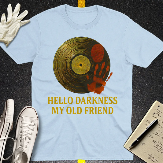 Hello Darkness Retro T-Shirt - Light Blue