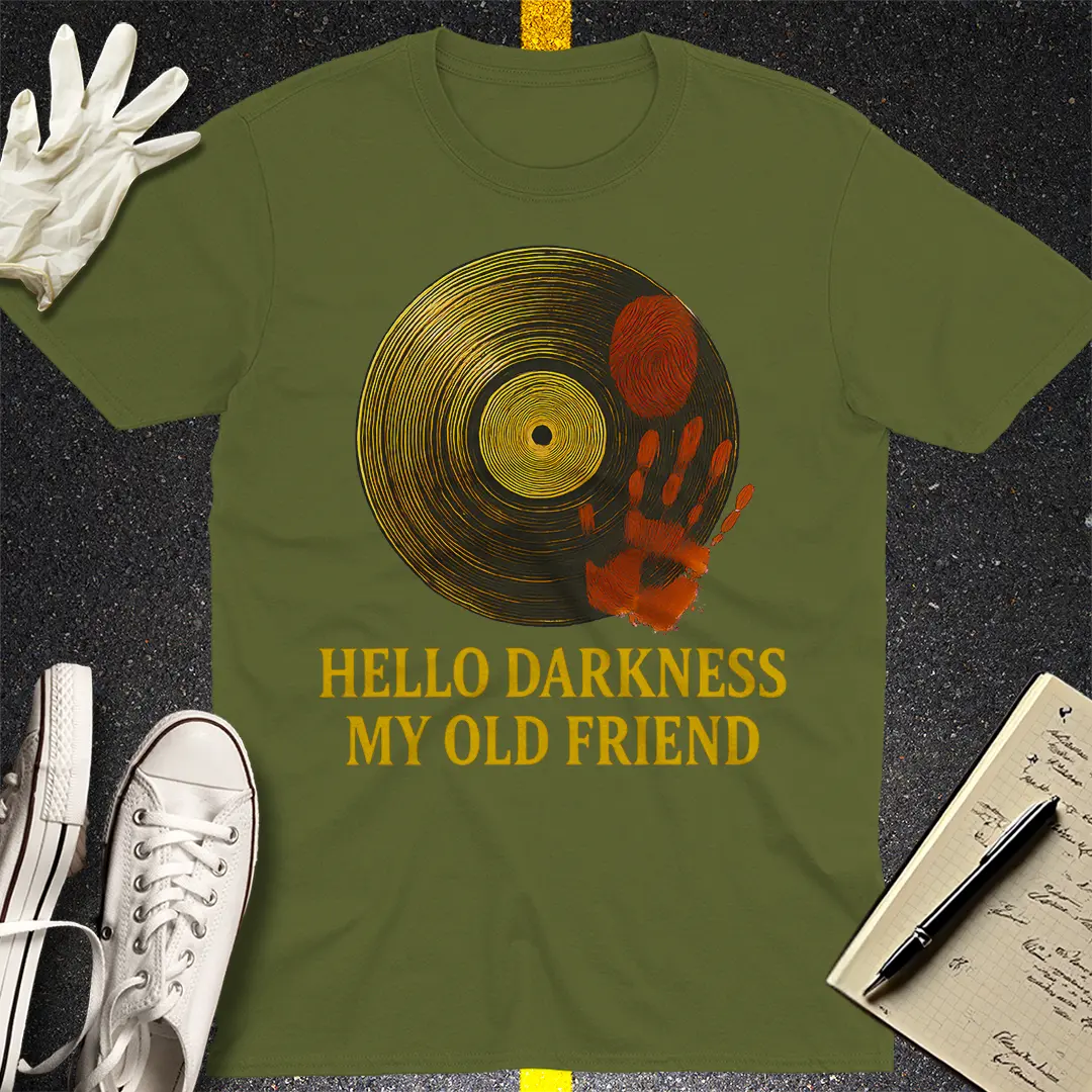 Hello Darkness Retro T-Shirt - Military Green