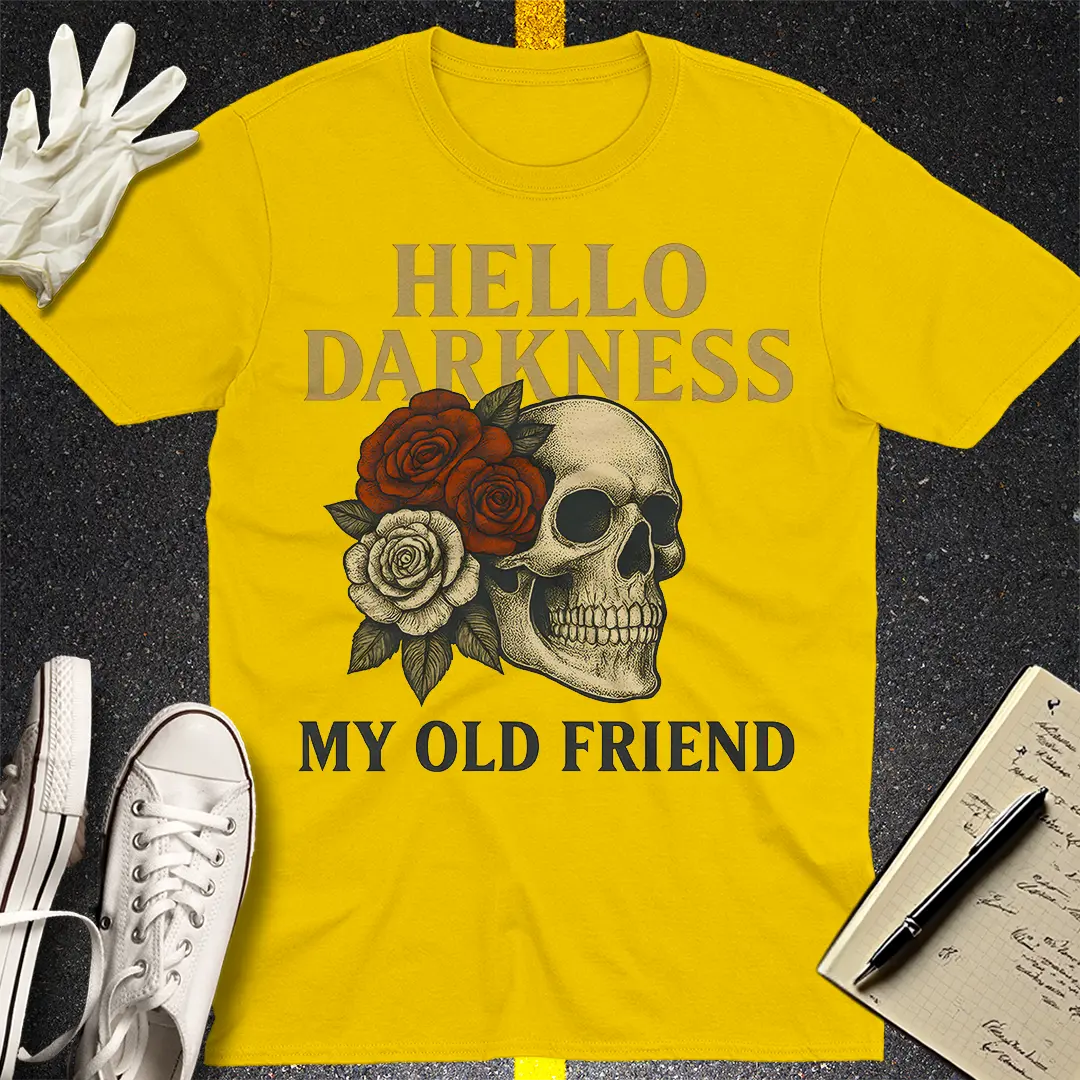 Hello Darkness Skull T-Shirt - Daisy