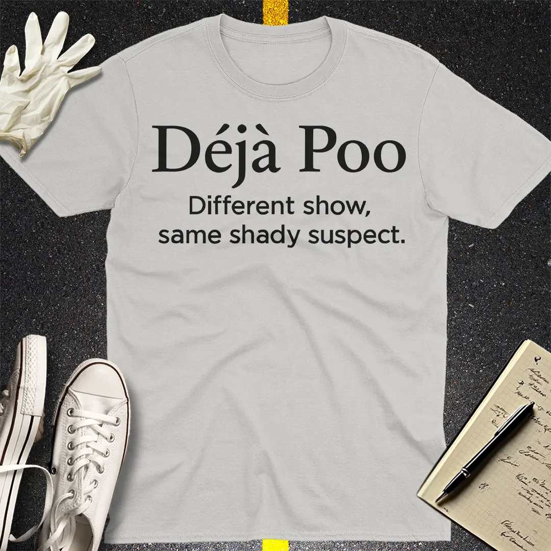 Déjà Poo T-Shirt - Ice Grey
