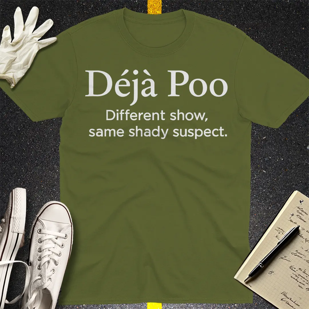 Déjà Poo T-Shirt - Military Green