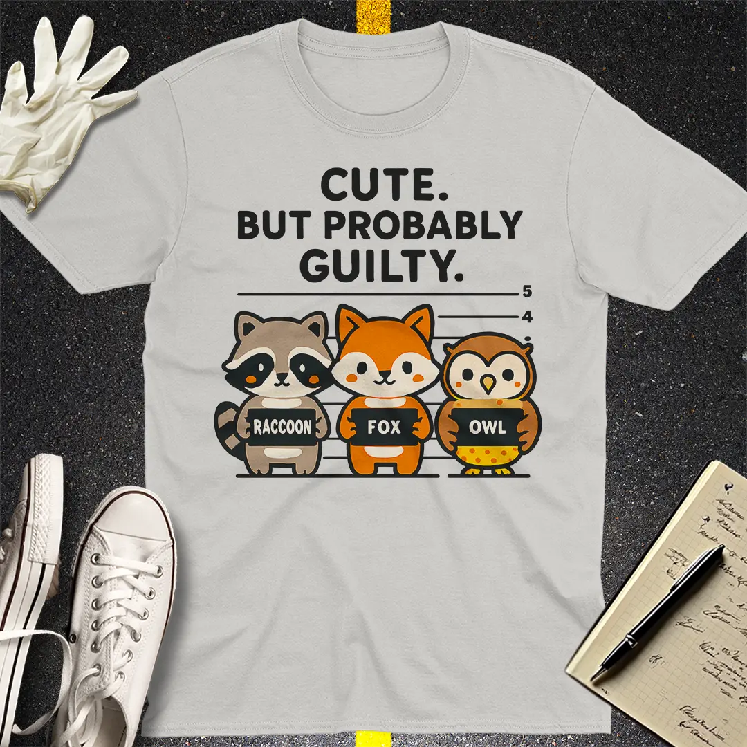 Cute But Probably Guilty T-Shirt - Ice Grey