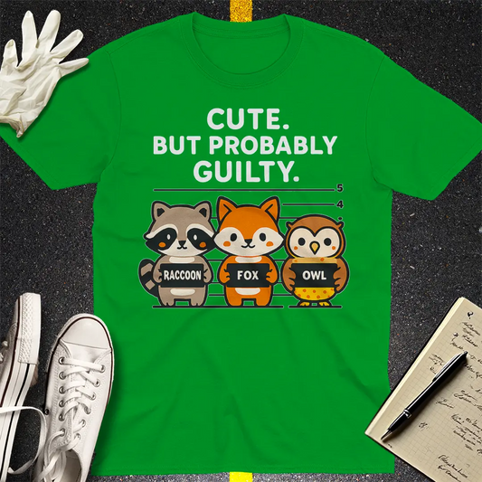 Cute But Probably Guilty T-Shirt - Irish Green